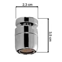 Arejador Metal Cromado Com Articulação Torneira Rosca 22mm