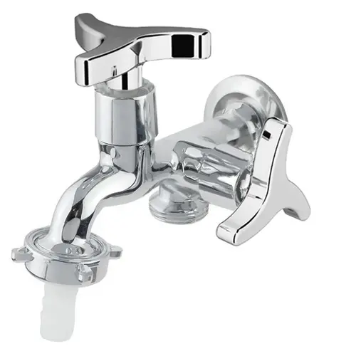 Torneira 2 Saidas Metal Cromado Tanque e Maquina de Lavar 1/4 de Volta  - 1155C97