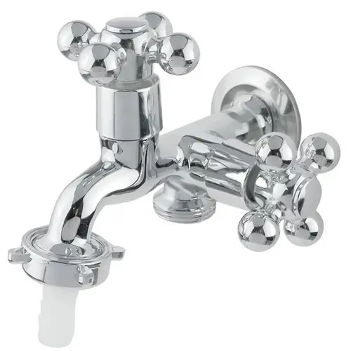 Torneira 2 Saidas Metal Cromado Tanque e Maquina de Lavar 1/4 de Volta  - 1155C33