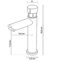 Torneira Automatica 100% Metal Cromado Para Banheiro Lavatório  - 6755A