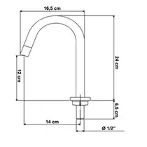 Torneira Banheiro Lavatório Bica Baixa Cromada  Quadrada BT22FXU Chromed