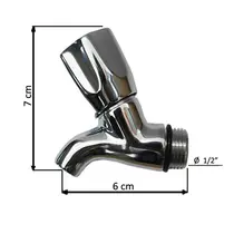 Torneira Bebedouro,Filtro Rosca Metal Cromado.1/2 Polegada - 030002
