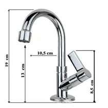 Torneira Banheiro, Segno Bica Movel 1/4 Volta 1267C65