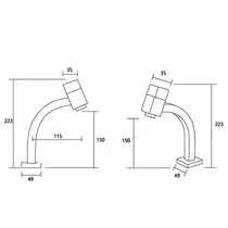 Torneira Banheiro Lavatório StilQuadra Metal Cromado 1194C44