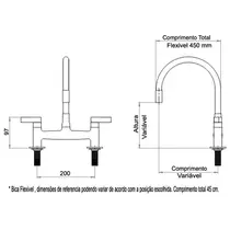 Misturador Cozinha Flexível MESA Azul - MMAZ