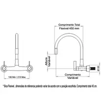 Misturador Cozinha Flexível PAREDE Vermelha - MPVM