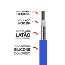 Torneira Cozinha Flexível Parede Azul  - FPAZ