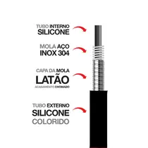 Torneira Cozinha Flexível Parede Preta  - FPPT