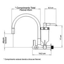 Torneira Cozinha Flexível Parede Verde  - FPVD