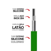 Torneira Cozinha Flexível Parede Verde  - FPVD