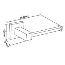 Porta Papel Higiênico Preto Fosco 847 Black