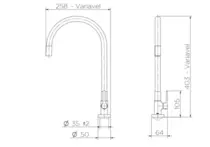 Torneira Cozinha MESA DOCOL Galiflex Preta 90009669057