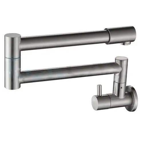 Torneira Cozinha PAREDE Bica Articulada Escovada 1609E