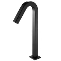 Torneira Banheiro Lavatório Bica Alta Preto Fosco Quadrada 1602P Black