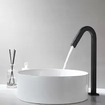 Torneira Banheiro Lavatório Bica Alta Preto Fosco Quadrada 1602P Black