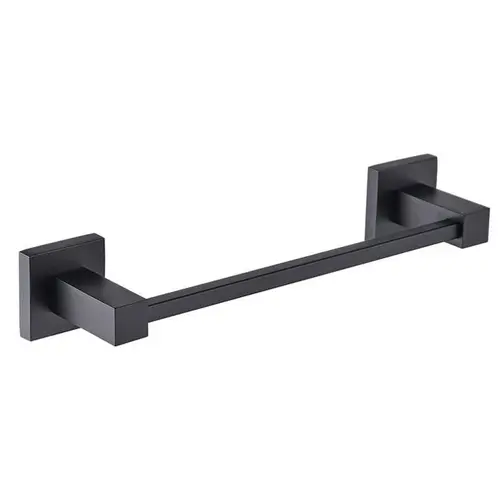Porta Toalha Rosto 30cm Preto 7103AC Porta Toalha Rosto 30cm Preto 7103AC