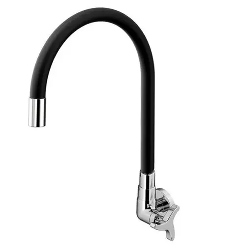 Torneira Cozinha Flexível PAREDE Preta Trizeta C97