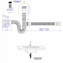 Sifão Flexivel Multiuso BRANCO Banheiro, Lavatório, Cozinha e Tanque - White 1549