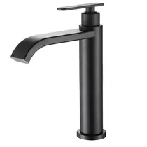 Torneira Banheiro Lavabo 1/4 Volta Bica Baixa Preta 6622P