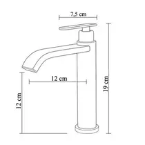 Torneira Banheiro Lavabo 1/4 Volta Bica Baixa Preta 6622P