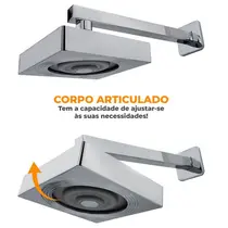 Chuveiro Quadrado c/ Braço CROMADO Autolimpante ATC-04 - 1970