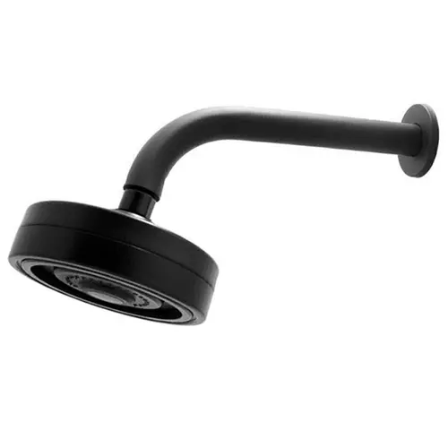 Chuveiro Redondo c/ Braço PRETO Autolimpante ATC-01 - 1970