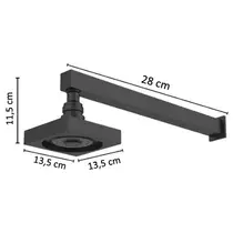 Chuveiro Quadrado c/ Braço PRETO Autolimpante ATC-03 - 1970