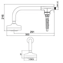 Chuveiro Redondo c/ Desviador CROMADO Autolimpante 1970