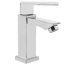 Torneira Banheiro Lavabo 1/4 Volta Bica Baixa Metal Cromado 6617A
