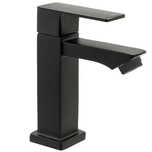 Torneira Banheiro Lavabo 1/4 Volta Bica Baixa Preta 6617P