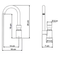 Torneira Automática METAL CROMADO Bica Alta Banheiro e Lavatório - 3554