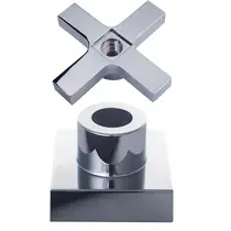 Acabamento Registro Plastico Cromado ESTRIA Deca ½ e ¾ Cruzeta 2493 C29 ABS