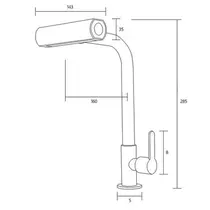 Torneira Cozinha Mesa 1/4 Volta 4 jatos Metal Cromado 6621A