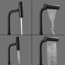 Torneira Cozinha Mesa 1/4 Volta 4 jatos Metal Preto 6621P