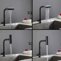 Torneira Cozinha Mesa 1/4 Volta 4 jatos Metal Preto 6621P