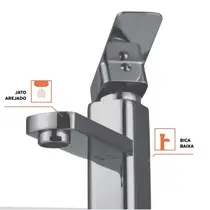 Torneira Misturador Monocomando Banheiro / Lavatório - Escovada - Brushed Short