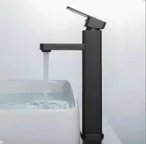 Torneira Misturador Monocomando Banheiro / Lavatório Alta - Preta - Black Tall