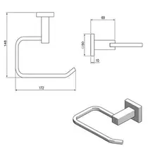 Porta Toalha Rosto Metal Cobre 32497