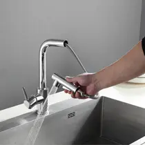 Misturador Monocomando Cozinha Gourmet Cromado C/ DUCHA EXTRAIVEL - 6028A