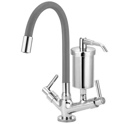 Torneira Cozinha Flexível Mesa Cinza - FMCZ