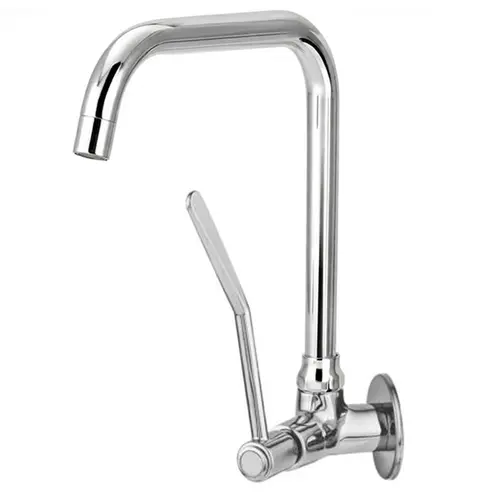 Torneira Clínica Hospitalar Bica Movel PAREDE WS27 - 1/4 Volta - METAL CROMADO