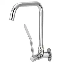 Torneira Clínica Hospitalar Bica Movel PAREDE WS27 - 1/4 Volta - METAL CROMADO