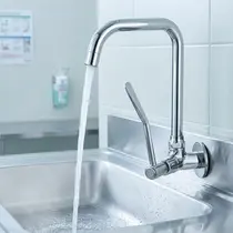 Torneira Clínica Hospitalar Bica Movel PAREDE WS27 - 1/4 Volta - METAL CROMADO