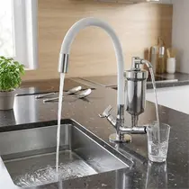 Torneira Cozinha Flexível Mesa Branco C97 - FMBR