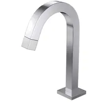 Torneira Banheiro Lavatório Bica Baixa Cromada Quadrada 1601A - Chromed