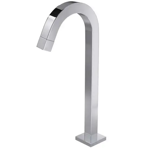 Torneira Banheiro Lavatório Bica Alta Cromada Quadrada 1602A - Chromed