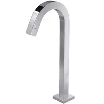 Torneira Banheiro Lavatório Bica Alta Cromada Quadrada 1602A - Chromed