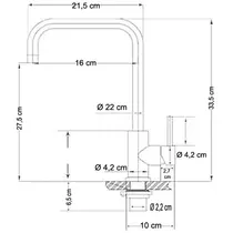 Torneira Cozinha Metal Escovado Monocomando Gourmet  INH3009A