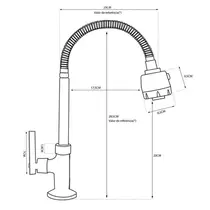 Torneira Cozinha Flexivel Metal Escovado Mesa - SST006