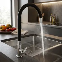 Torneira Cozinha Flexível MESA Preta Trizeta C97